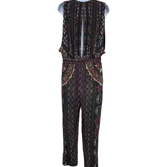Hemant & Nandita Embroidered 100% Silk Jumpsuit Open Side & Back S Indie Boho - Picture 11 of 14